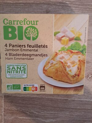 4 paniers feuilletés jambon emmental front packaging