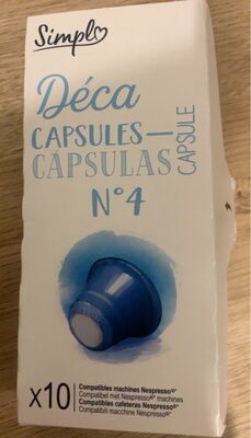 Déca capsules front packaging