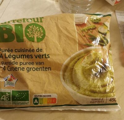 Purée cuisinée de 4 légumes verts