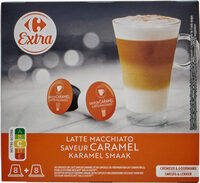 Latte macchiato caramel flavour