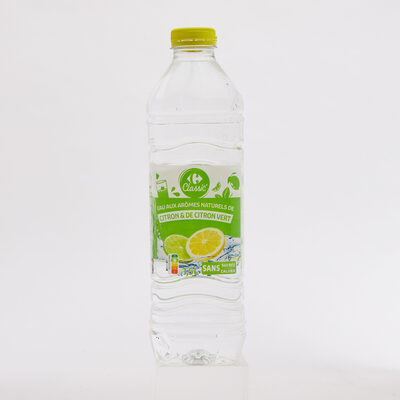 Eau aux arômes naturels de citron et de citron vert
