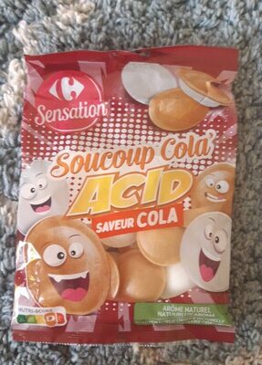 Soucoup cola' acid saveur cola front packaging