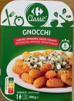 Gnocchi chevre, epinards, sauce tomate