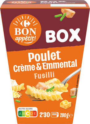 BOX Poulet Crème & Emmental Fusilli