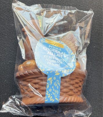 Poule chocolat au lait et ses oeufs fourrage praliné