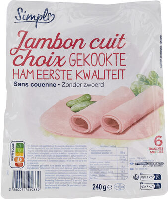 Jambon cuit choix
