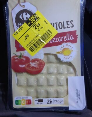 Ravioles tomate mozzarella