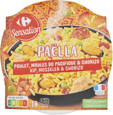 PAËLLA Poulet, Moules du Pacifique & Chorizo