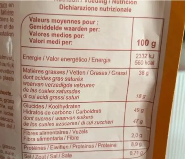 Cupeez CHOCOLAT au lait & Beurre de CACAHUETE nutrition facts table