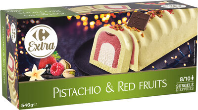Pistachio & red fruits front packaging