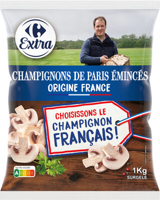 Champignons de paris eminces origine france