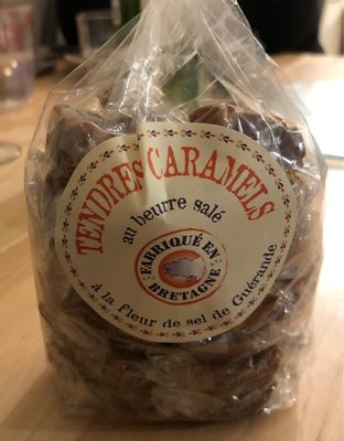 Tendres caramels front packaging
