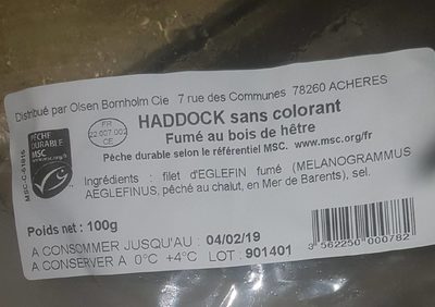 Haddock sans colorant
