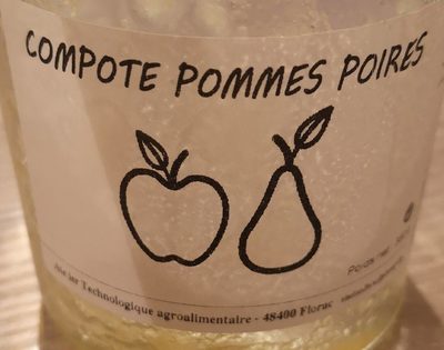 Compote pommes poires front packaging