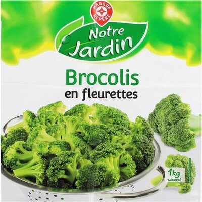 Brocolis en fleurette surgelés front packaging