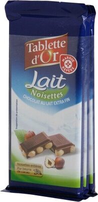 Chocolat au lait et aux noisettes