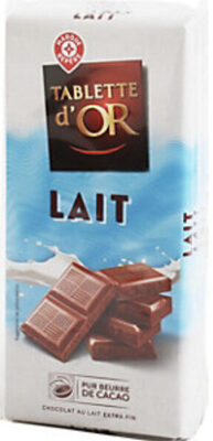 Chocolat au lait front packaging