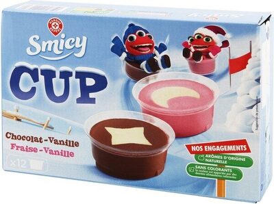 Pots vanille fraise chocolat x 12 front packaging