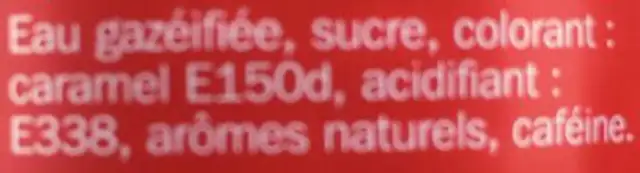 Jean's Cola 0.5L ingredients label