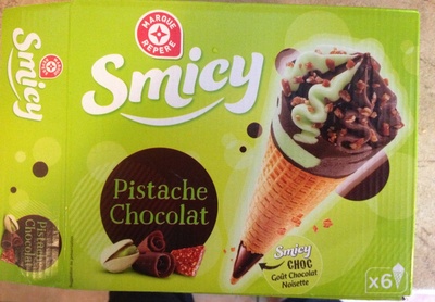 Cônes pistache chocolat x 6