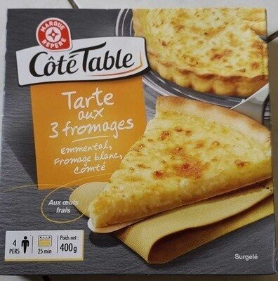 Tarte aux 3 fromages surgelée