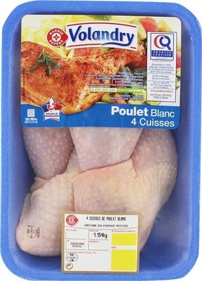 Cuisses de poulet blanc certifié x 4