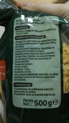 Pâtes étoiles front packaging