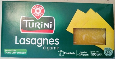 Lasagnes à garnir front packaging