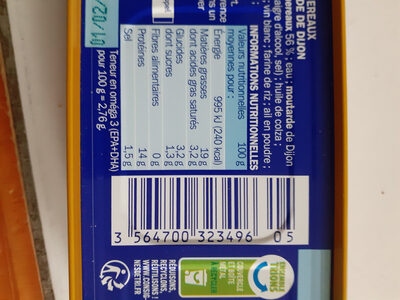 Filets de Maquereaux moutarde de Dijon