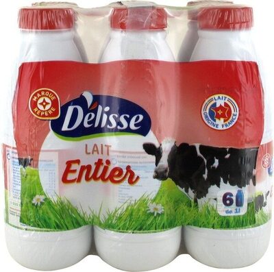 Lait entier bouteille