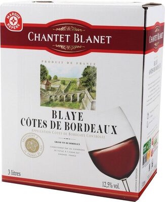 Blaye Côtes de Bordeaux A.O.C - Bag-in-Box® front packaging