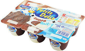 Desserts lactés chocolat au lait front packaging