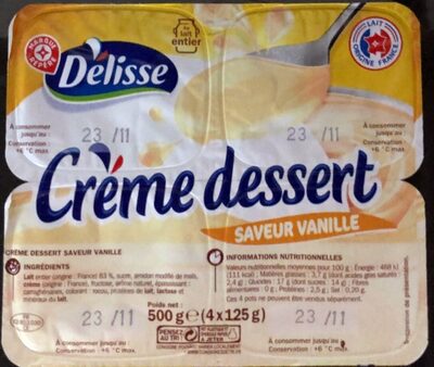 Crème Dessert Saveur Vanille front packaging