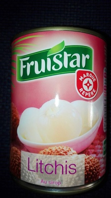 Lychees entiers denoyautés au sirop front packaging