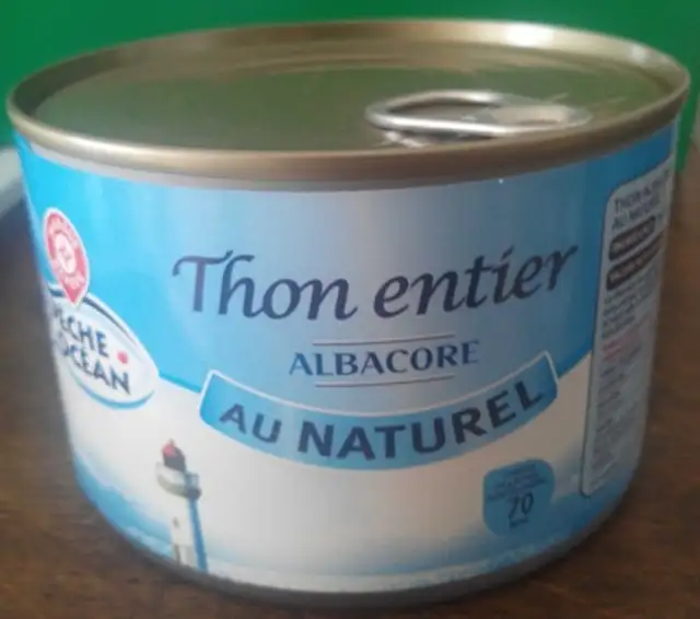 Thon Entier Albacore au naturel front packaging
