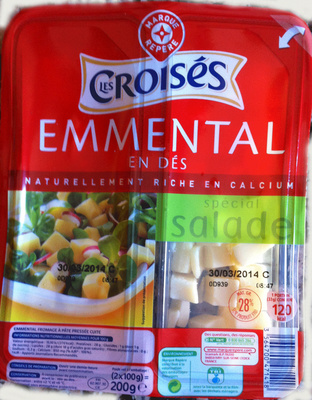 Emmental en dés spécial salade (28 % MG) 