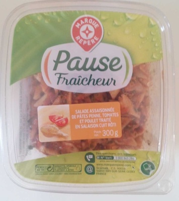 Pennes à la tomate et au poulet grillé front packaging