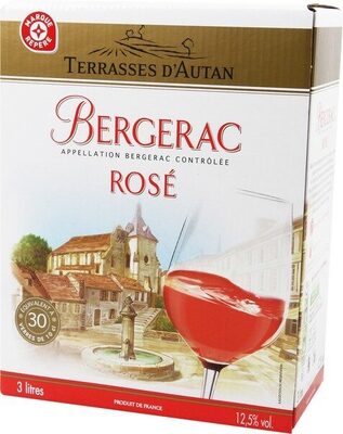 Bergerac rosé A.O.C. - Bag-in-Box ® front packaging