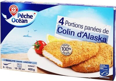 Filets de colin d'alaska panés (pêche durable MSC) x 4