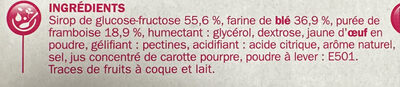 La Gaufrette Framboise ingredients label