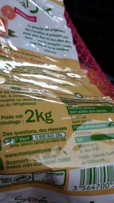 Spécial jus nutrition facts table