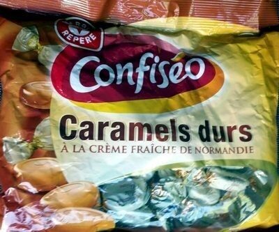 Caramels durs à la crème fraîche de Normandie front packaging