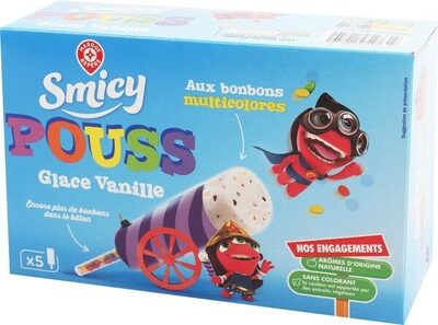 Bâtonnets Trofi'pouss vanille avec bonbons au chocolat au lait x 5