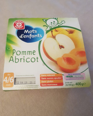 Puree de fruits Mots d'enfants Pomme abricot 4 6 mois