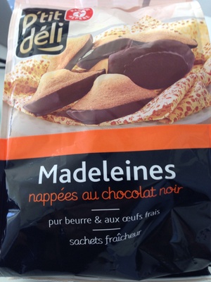 Madeleines nappées au chocolat noir
