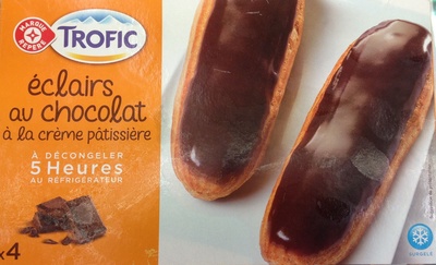 Trofic - éclairs au chocolat à la crème pâtissière