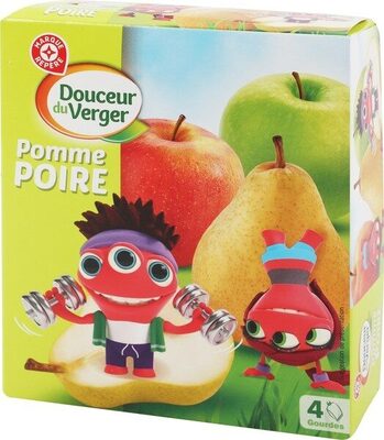 Spécialité pomme poire gourde front packaging
