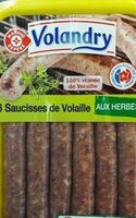 Saucisses volaille Volandry Aux herbes