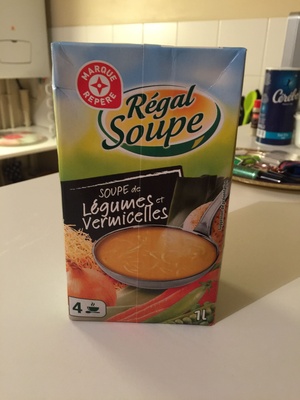 Soupe de légumes et vermicelles front packaging
