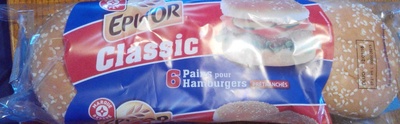 Pains nature pour hamburgers x 6 front packaging